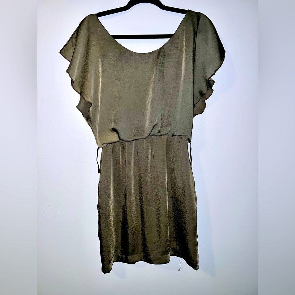 Hunter green dress with pockets